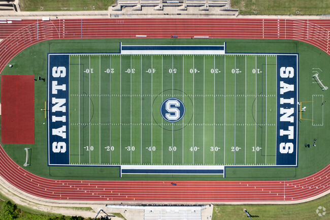 All Saints' Episcopal School's football field is a vibrant center for sports excellence.