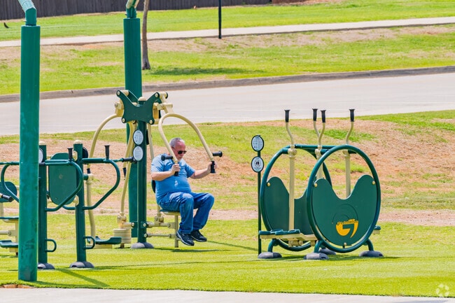 Little River Park offers fitness equipment for locals to use.