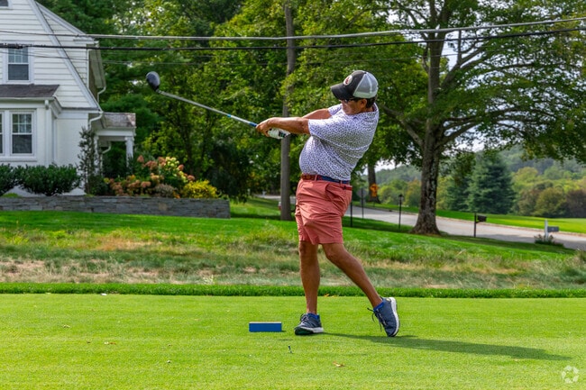 Spend the afternoon golfing at the nearby Spring Brook Country Club.