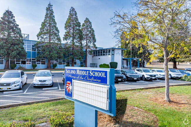Elsa Widenmann Elementary School is located within Solano Middle School.