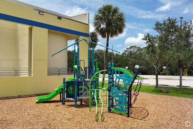 Playground at North Palm Beach Community Center draws families outdoors.