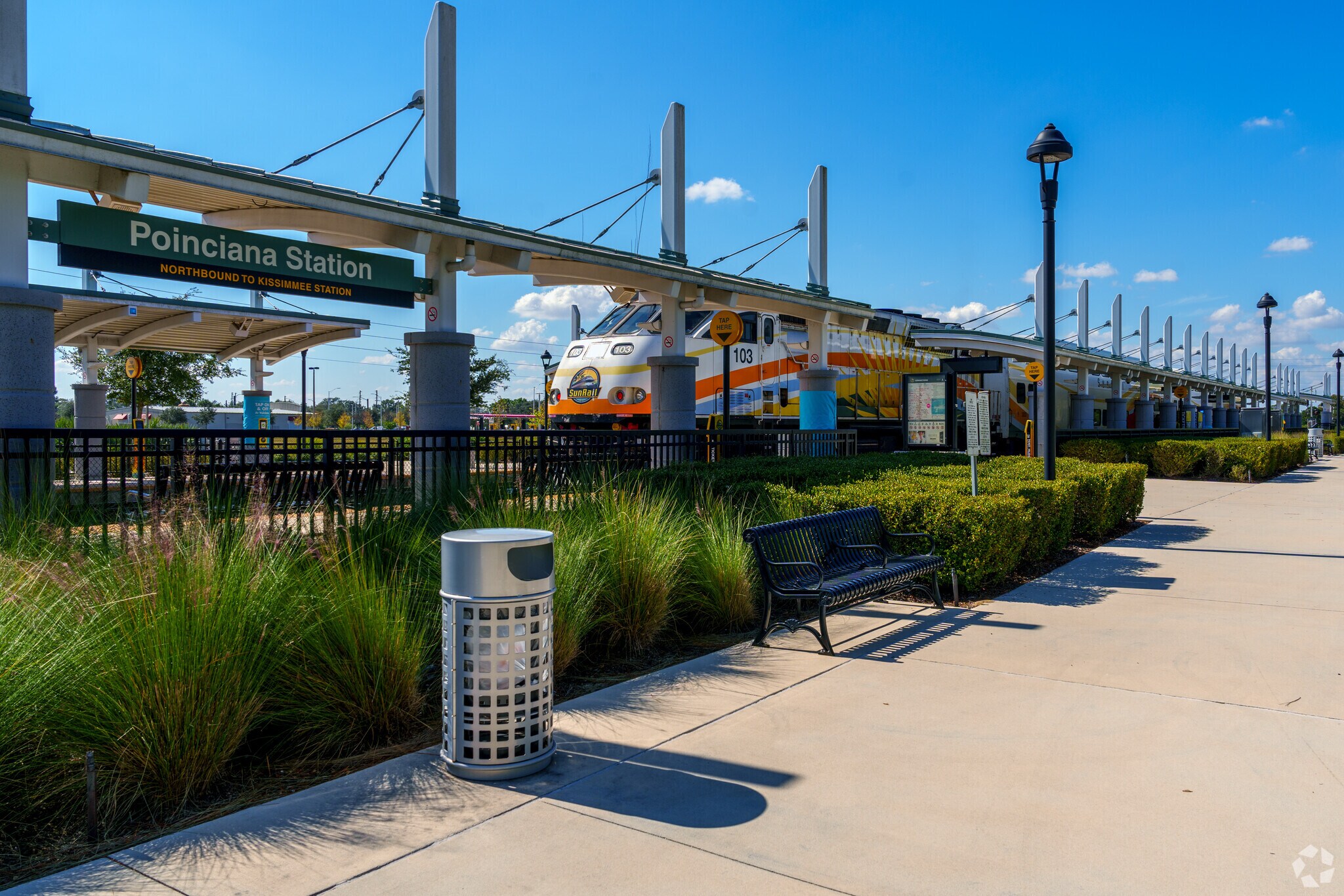 Locals use Poinciana SunRail as part of their public transportation near Lake Toho.