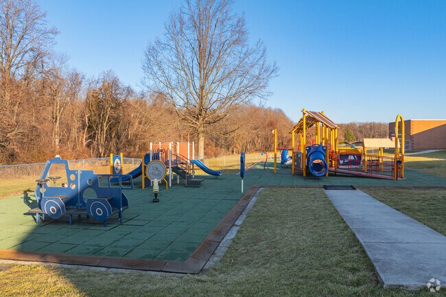 For recess, students at Bay View Elementary School have a large playground.