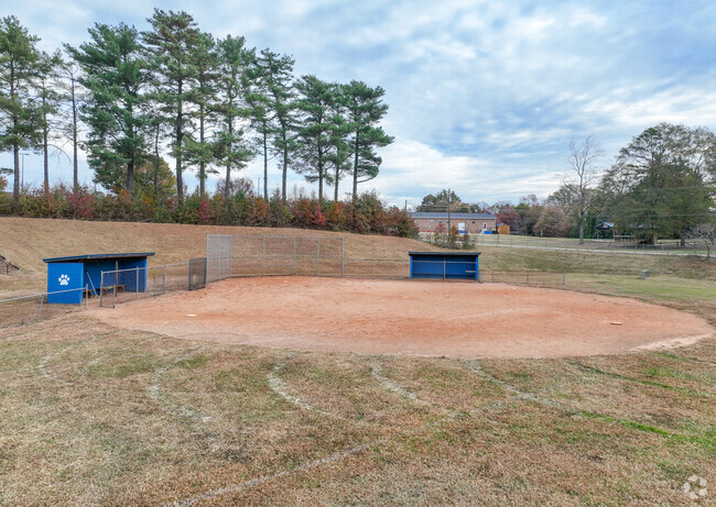 The baseball field at Troutman Middle School.