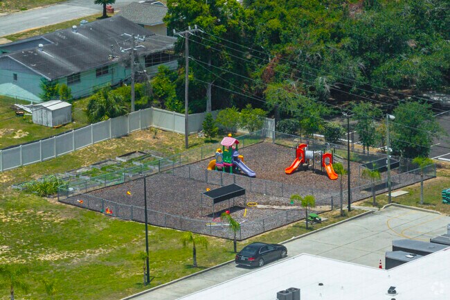 Students at Living Faith Academy can enjoy the playground equipment during outdoor time.
