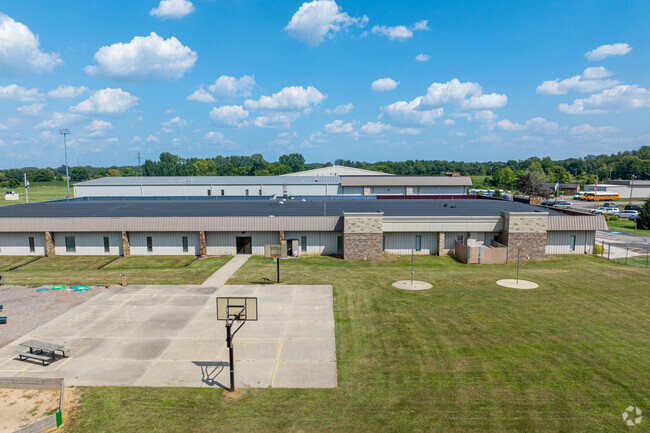 Elkhart Christian Academy has an outdoor basketball court.