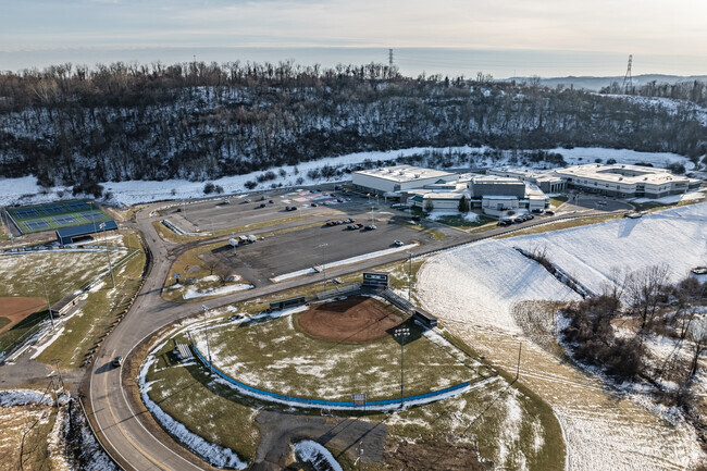 Robert C. Byrd High School sits high up on a hill just outside of Clarksburg.