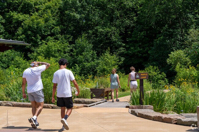 The Glacier Cave, located in Liberty Park, Reminderville, is a popular hiking destination.