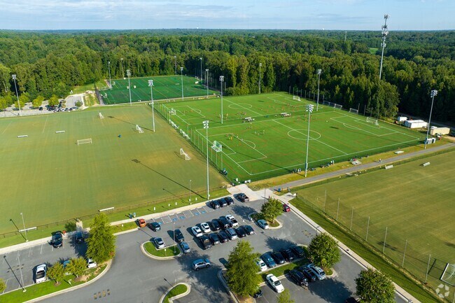 Mary B. Stratton Park is next to the Richmond Kickers Soccer Complex.