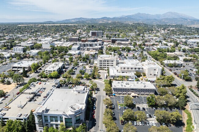 Downtown Redding is just across the Sacramento River