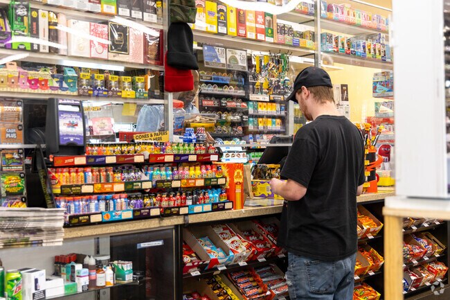Mayfield residents often visit Highland Food Mart for convenience items, which are available for pickup inside or via the drive-thru.