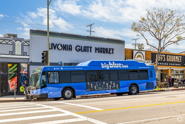 Hop on the Big Blue Bus in Pico Robertson for easy transportation throughout West Los Angeles.
