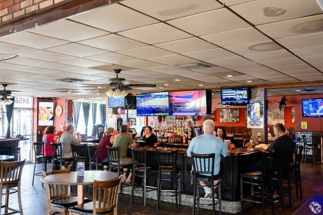 The 33 Speakeasy Grill sits north of South Cheektowaga, offering burgers and beer.