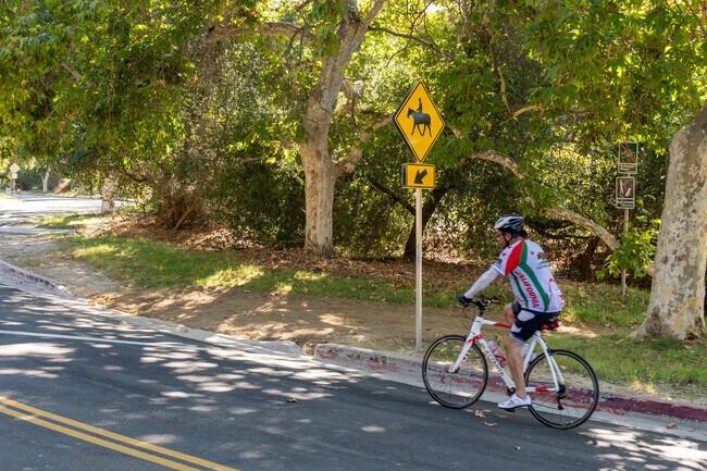 Horse and bike riding are very popular in Rancho Adjacent.
