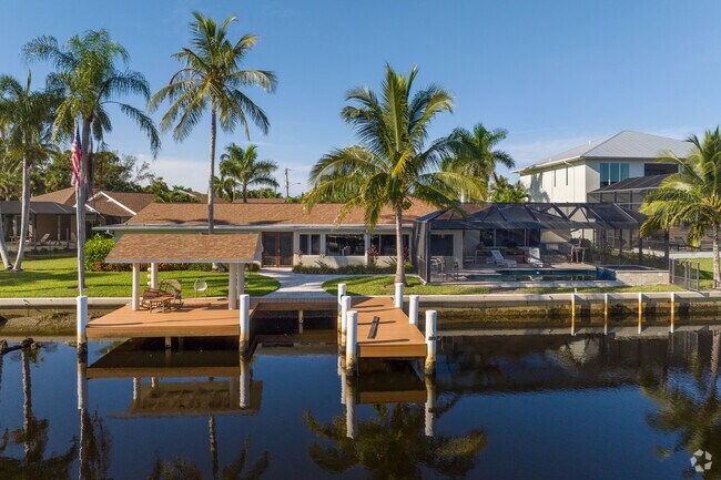 Water front single story home on the imperial river in the Arbel neighborhood.