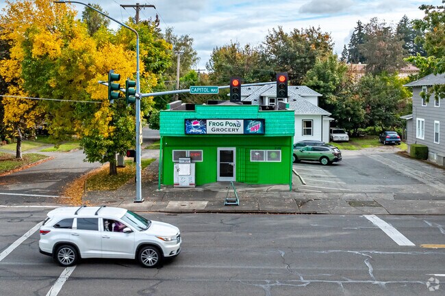 Find convenient items at the Frog Pond Grocery in the South Capitol neighborhood.