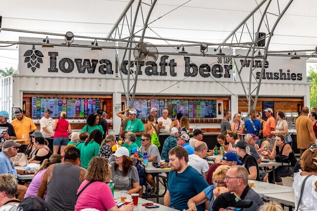 Craft beer lovers in Laurel Hill head to the Iowa Craft Beer Tent during fair season.