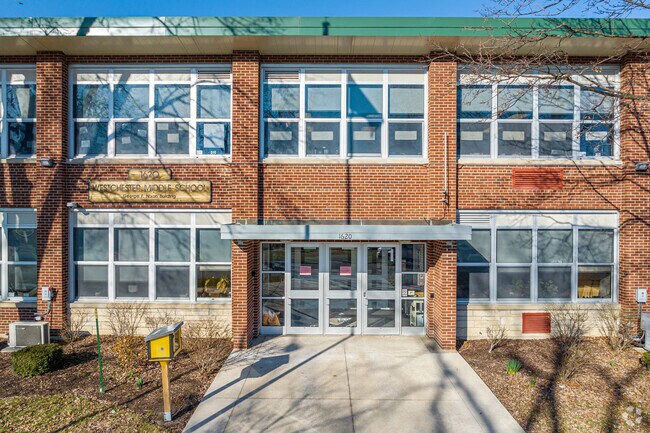 The entrance to Westchester Middle School.