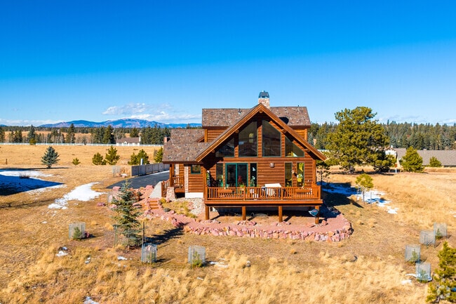 Log cabin homes are popular in Divide.