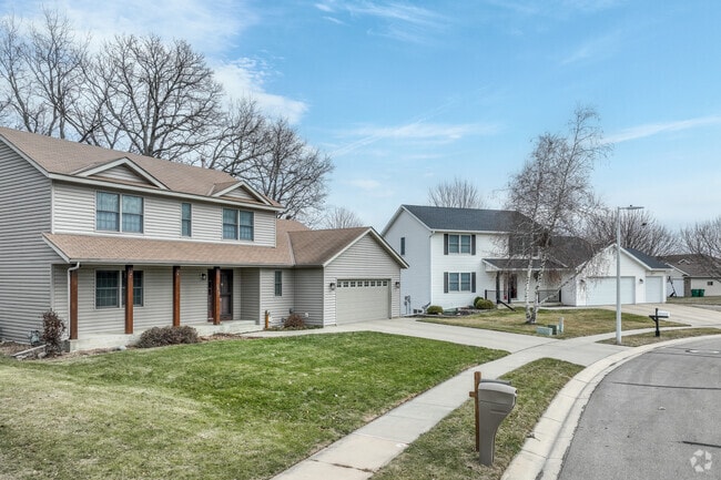 Traditional two story homes are also found in the Manor neighborhood.