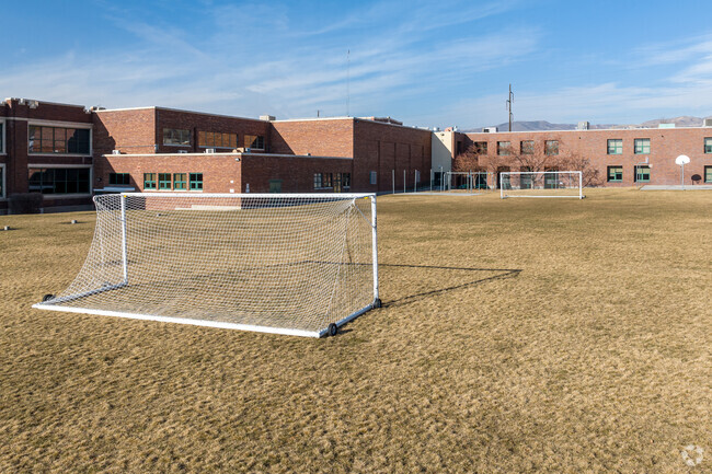 A soccer field gives students opportunities to be active at Rowland Hall.