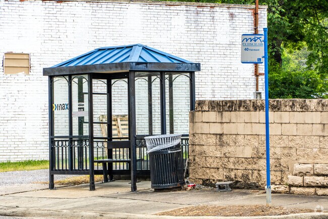 The MAX Transit system provides covered shelters to the residents of Fountain Heights.