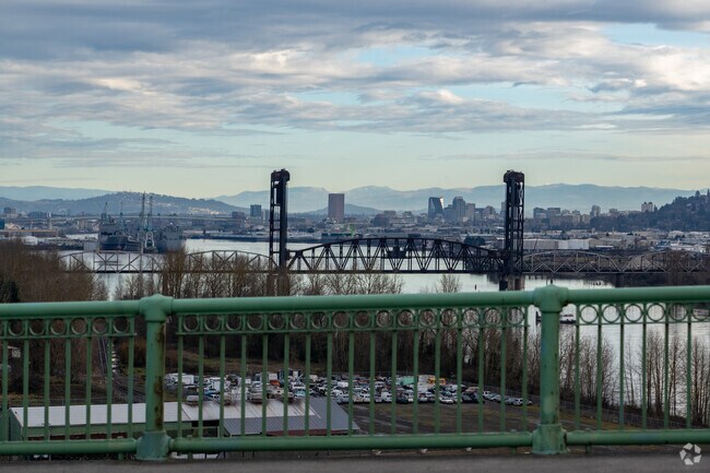 Enjoy a stunning view of downtown Portland from the St. Johns bridge.