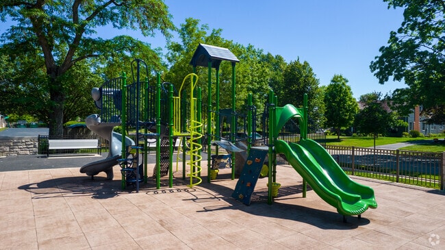 The playground at Maryland Elementary School offers a natural setting for social interaction.