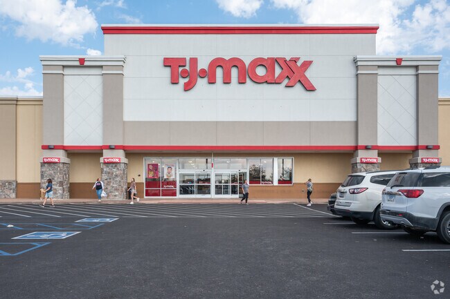 Large box stores can be found just south of the First Street-Riverfront Neighborhood.