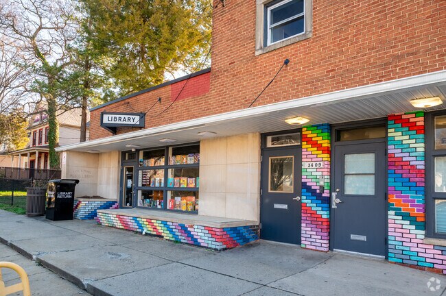 The Mount Rainier Branch Library is on the smaller side but is very conveniently located.