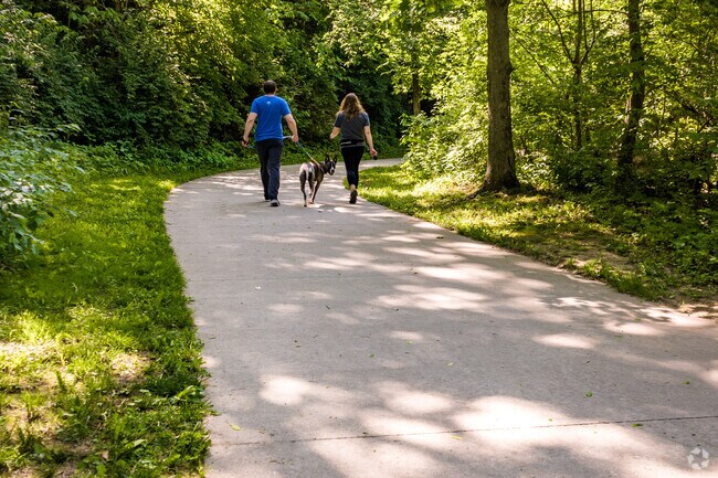 Take the dog for a stroll at the  Bridge Point Park walking trails.