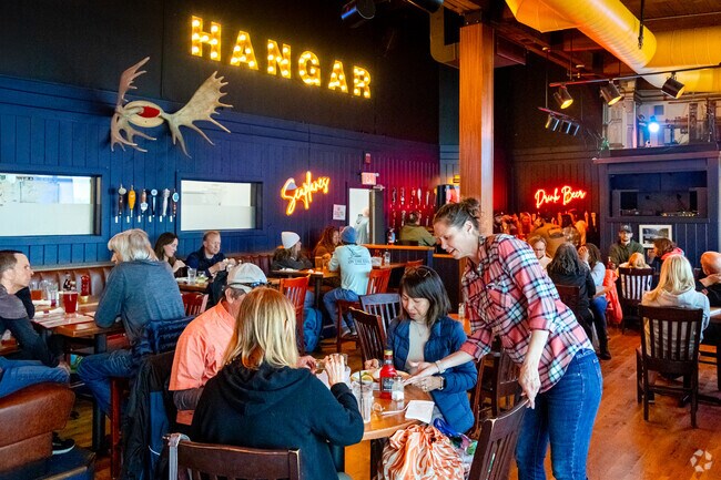 The Hangar On The Wharf is another crowded spot near West Juneau that serves delicious food.