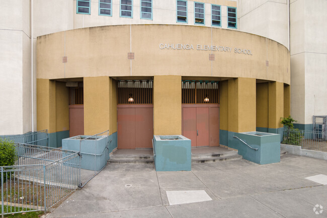 Entrance to  School Cahuenga Elementary School in Los Angeles CA.