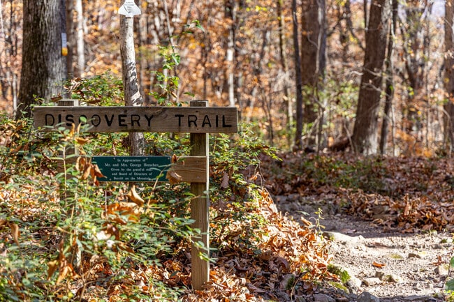 Explore trails such as the Discovery Trail on Burritt on the Mountain.