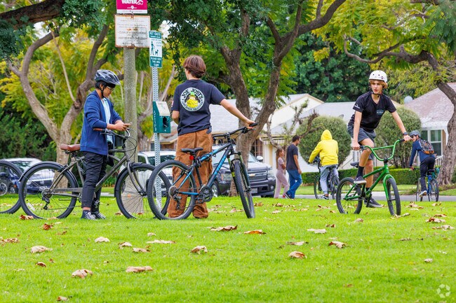 Kids can bike the quiet tree-lined streets of the neighborhood.