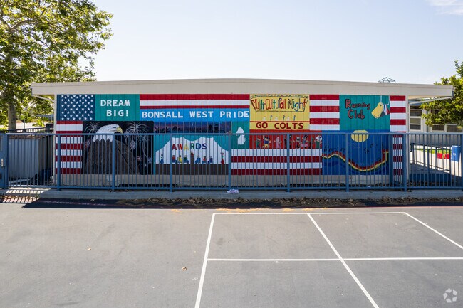 This student art on the walls of Bonsall West Elementary School in Oceanside.