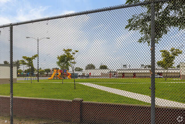 Students can enjoy the playground and blacktop at Zela Davis Elementary School in Hawthorne, CA.