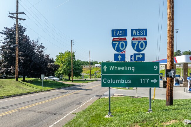 Interstate 70 runs beside Saint Clairsville giving residents easy access to local amenities.