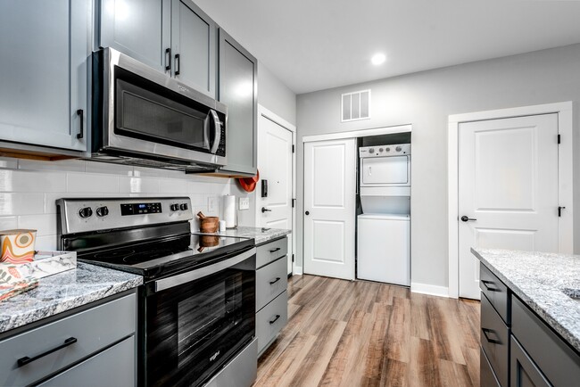 Founders 2 Bedroom Model Kitchen, Entry, and Laundry