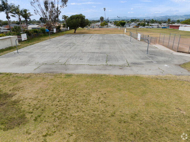 There are basketball courts at Rio Plaza Elementary School in Oxnard, Ca.