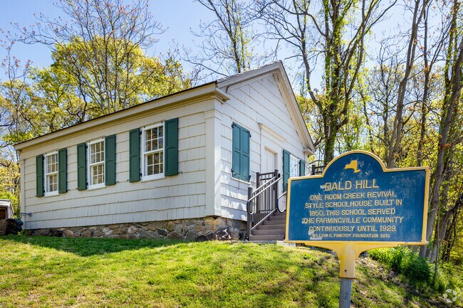 The Bald Hill Schoolhouse at Thomas Muratore Park can be toured virtually.