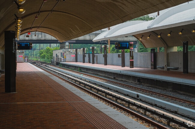 The Cheverly Metro station is nice and clean, with frequent trains.