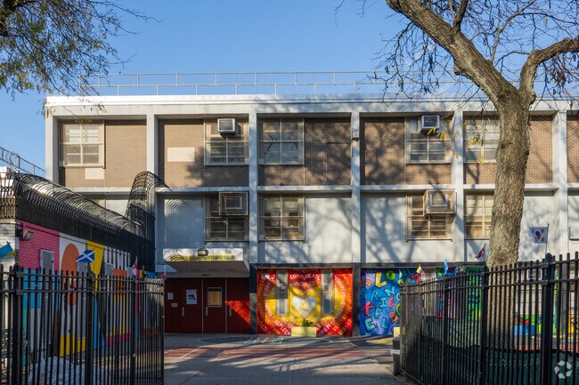 MS 353 Elijah Stroud Middle School is in the Crown Heights neighborhood of Brooklyn.