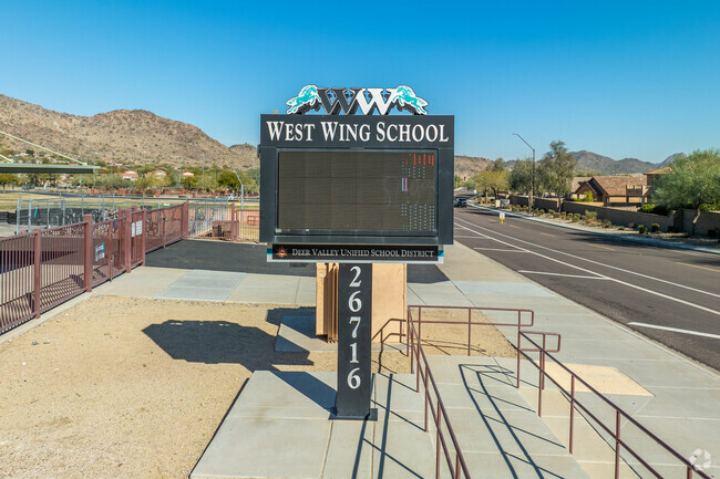 The monument sign greets you at West Wing Elementary School in Peoria.