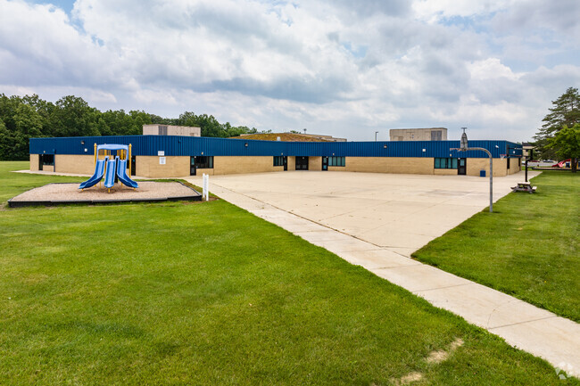 Erving Elementary School playground and basketball courts in the city of Trenton.
