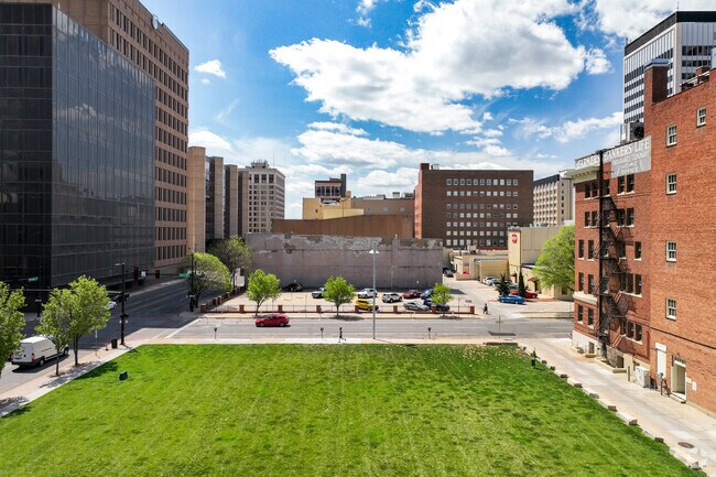 Find plenty of green spaces in Downtown Wichita.