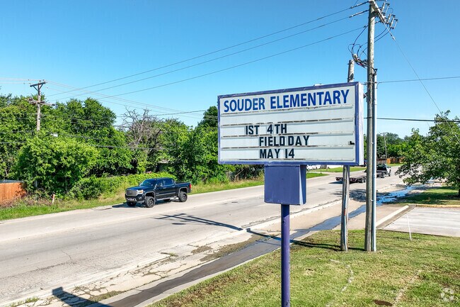 Students living in —-  may attend Souder Elementary School.