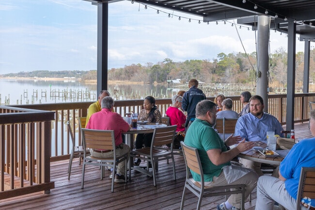 The Waterfront restaurant is a casual place with a bayfront dining patio.