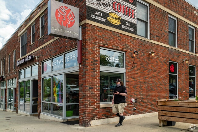 Sweetwaters Coffee & Tea is a local favorite that serves delicious food and cold drinks.