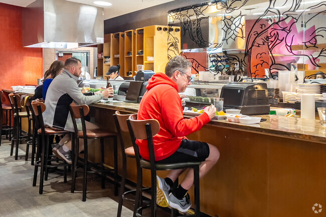 Asian Gourmet & Sushi Bar is located in Stoneridge Plaza, east of the Wexmoor neighborhood.